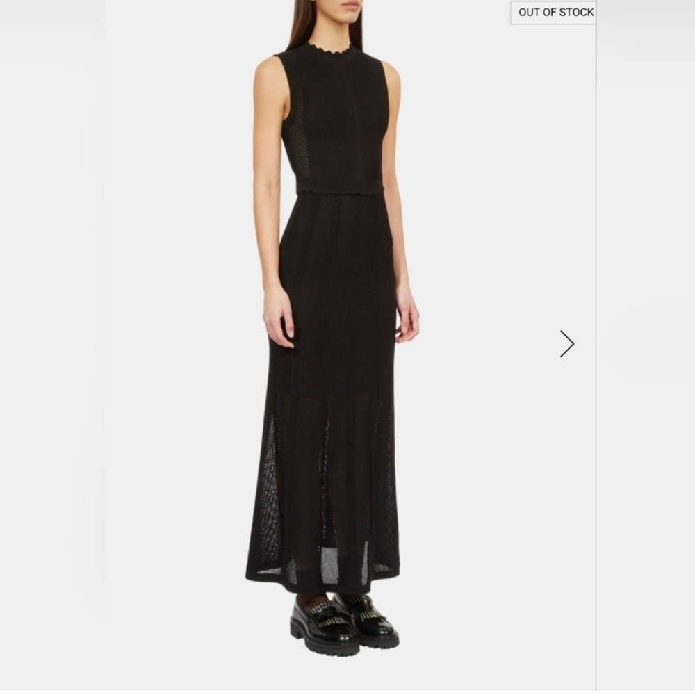 The Kooples Black Sleeveless Knit Midi Dress | Size 2 | Capsule Wardrobe